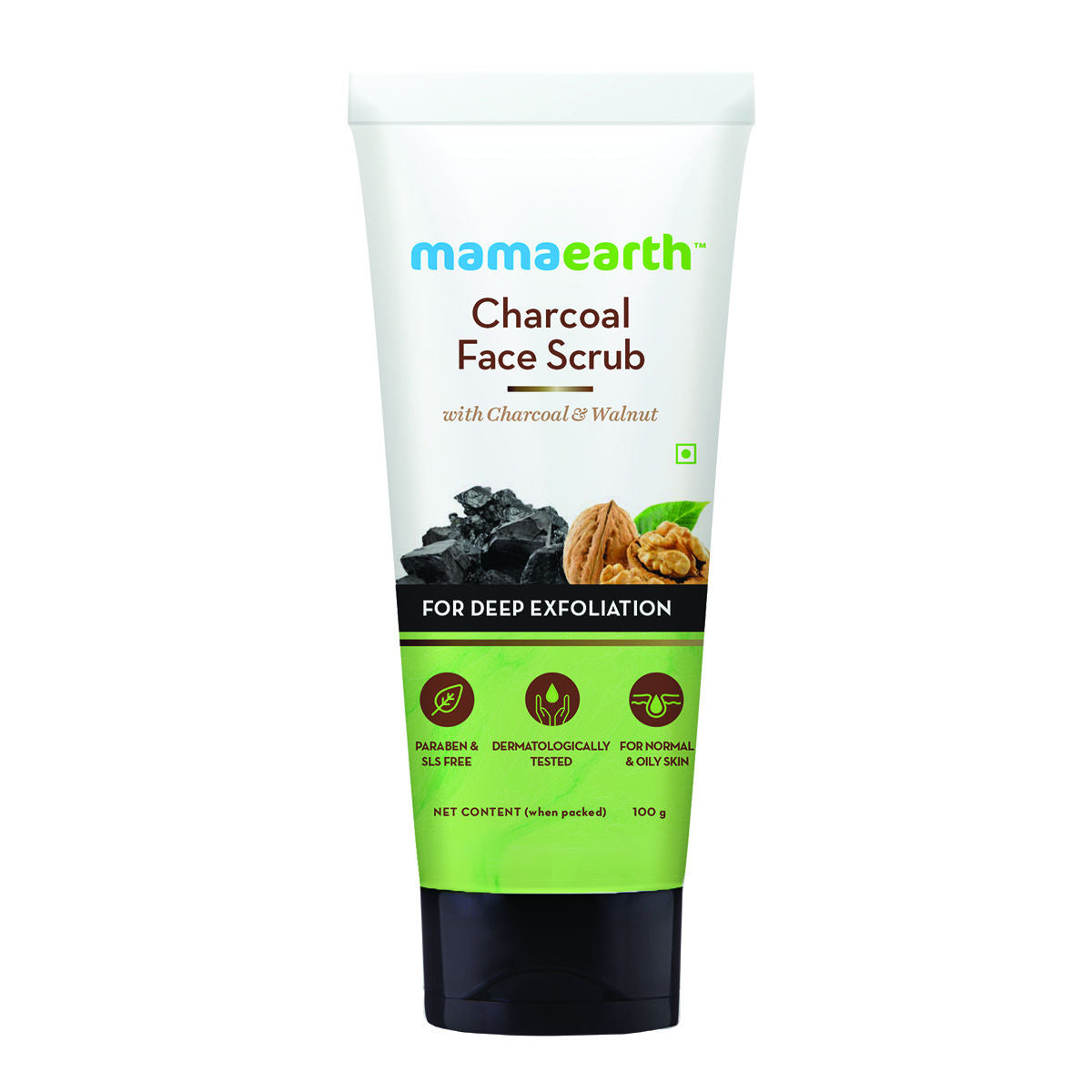 Mamaearth Charcoal Face Scrub – Deep Cleansing & Exfoliation