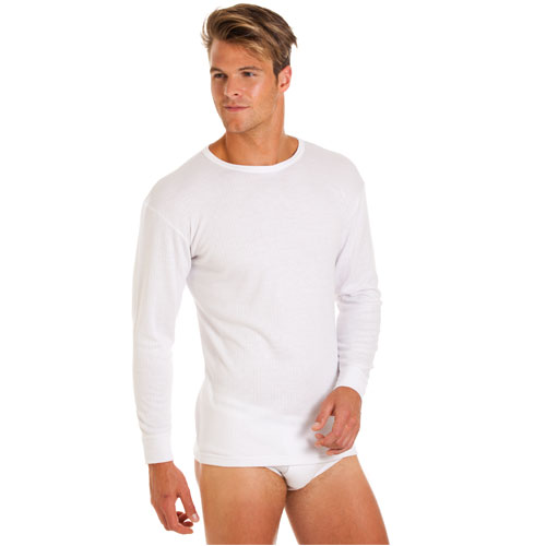 Haigman 2 pack Long Sleeve Thermal Vest White