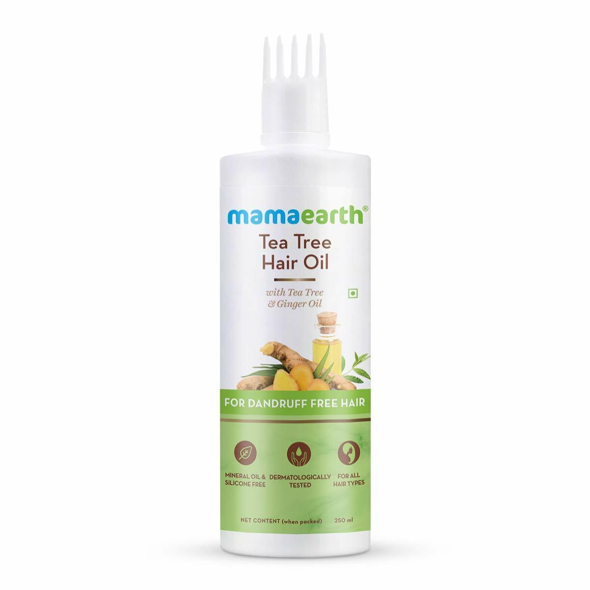 Mamaearth Tea Tree Anti Dandruff Hair Oil with Tea tree oil & Ginger 250 ml