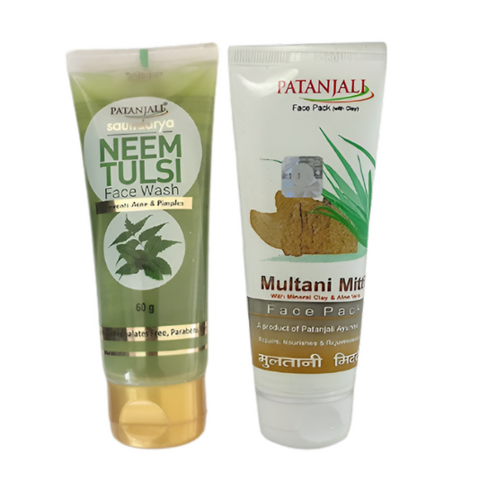 Patanjali Neem Tulsi Face Wash Plus Multani Mitti Face Pack