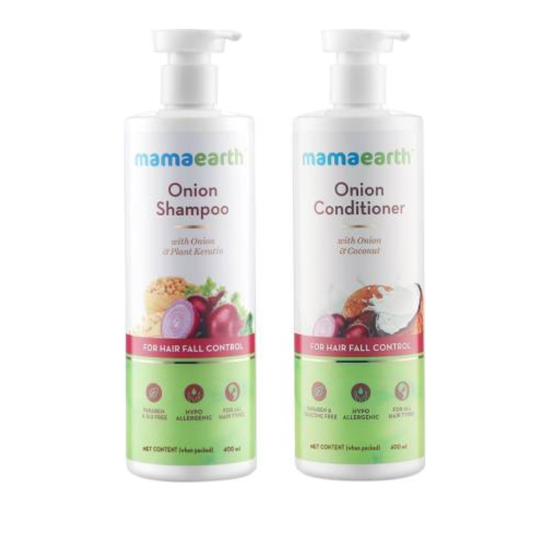 Mamaearth Onion Shampoo & Onion Conditioner For Hair Fall Control -(250 ml + 250 ml) Combo