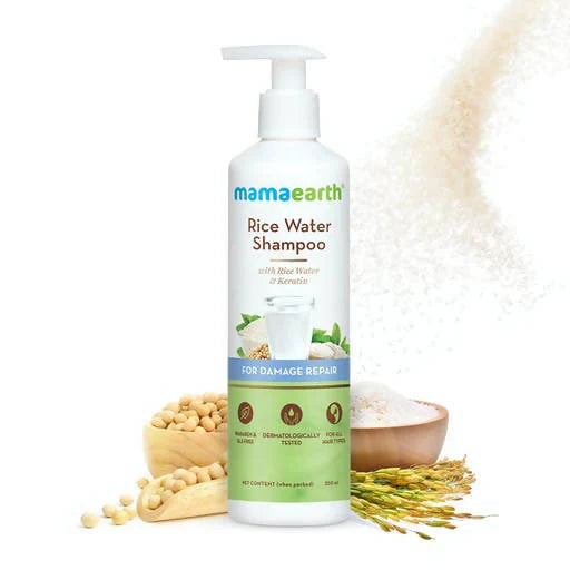 Mamaearth Rice Water Shampoo with Rice Water & Keratin