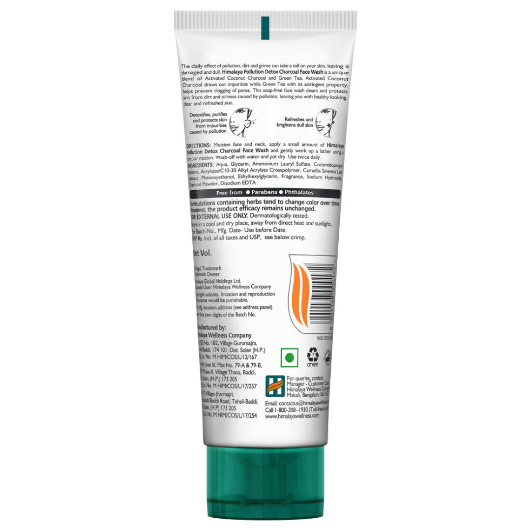 Himalaya Herbals Pollution Detox Charcoal Face Wash -50 ml