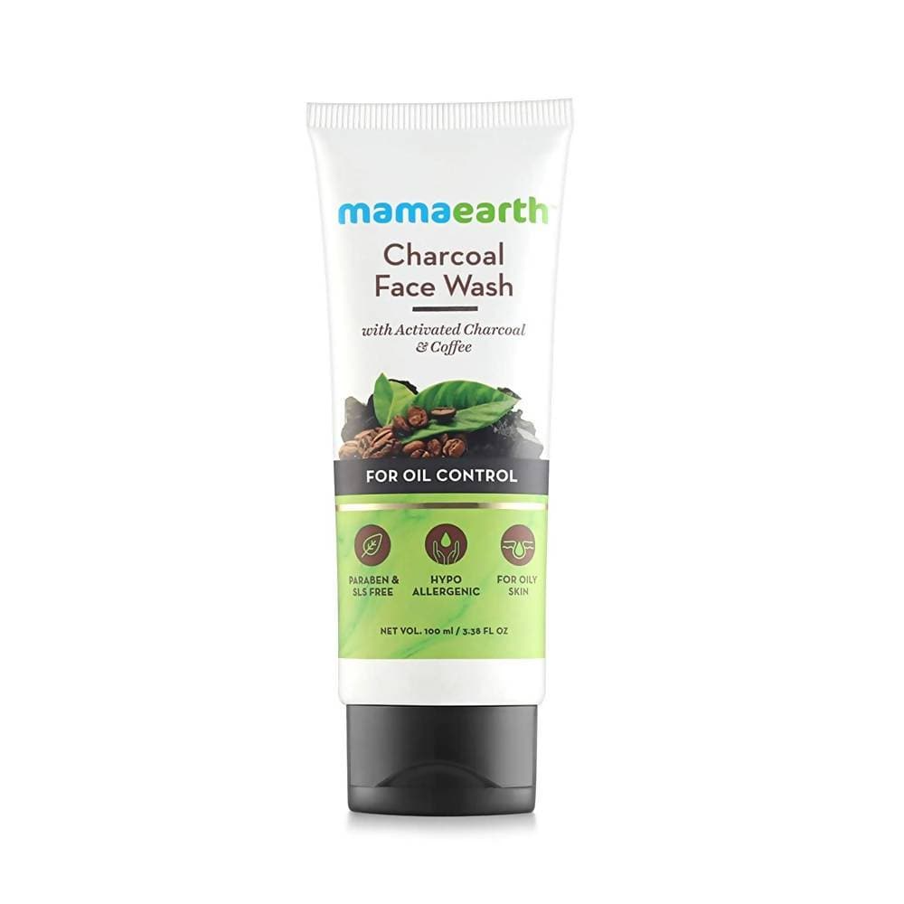 Mamaearth Charcoal Face Wash with Activated Charcoal for Oil Control Glow -100ml