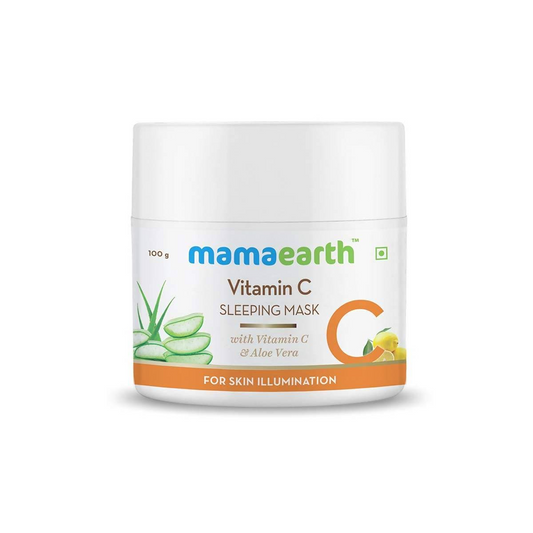 Mamaearth Vitamin C Sleeping Mask with Aloe Vera for Skin Illumination -100 gm