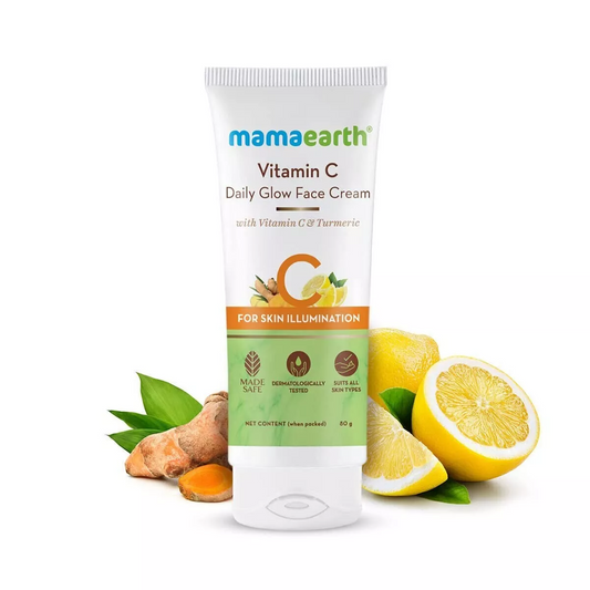 Mamaearth Vitamin C Daily Glow Face Cream With Vitamin C For Radiant Skin 80g