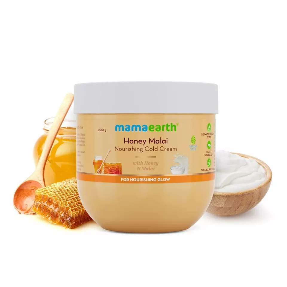 Mamaearth Honey Malai Cold Cream with Honey & Malai For Nourishing Glow - 200 g