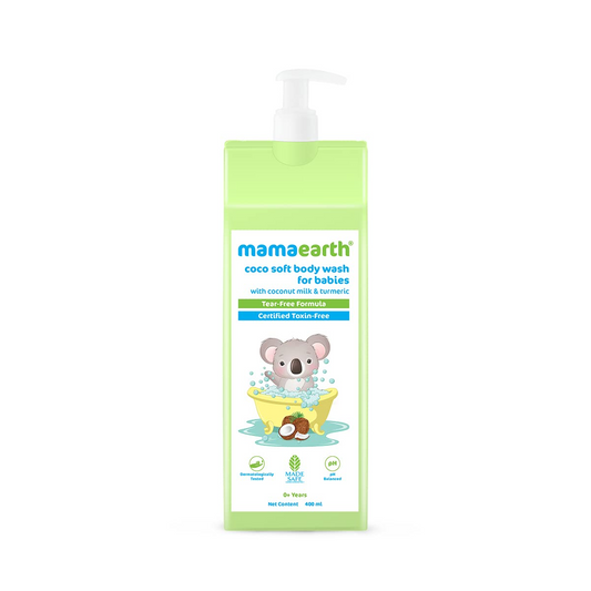 Mamaearth Coco Soft Body Wash For Babies With Coconut Milk & Turmeric -400 ml