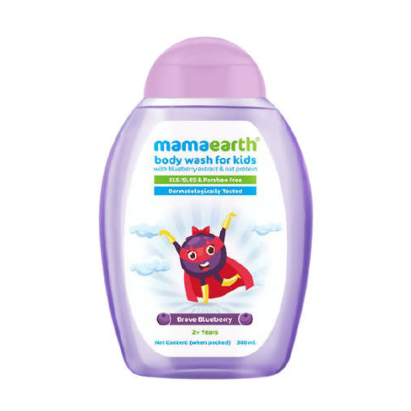 Mamaearth Brave Blueberry Body Wash For Kids with Blueberry & Oat Protein -300 ml