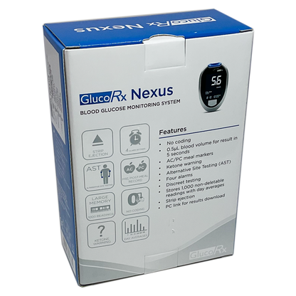 GlucoRx Nexus Blood Glucose Monitoring System