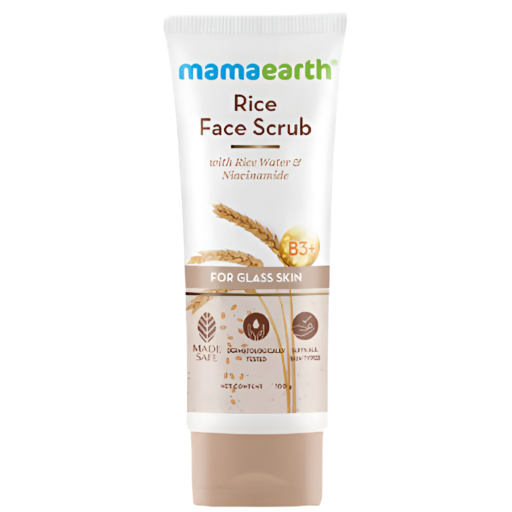 Mamaearth Rice Face Scrub With Rice Water & Niacinamide