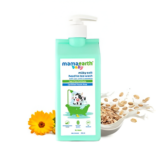 Mamaearth Milky Soft Head to Toe Wash With Oats, Milk & Calendula For Babies