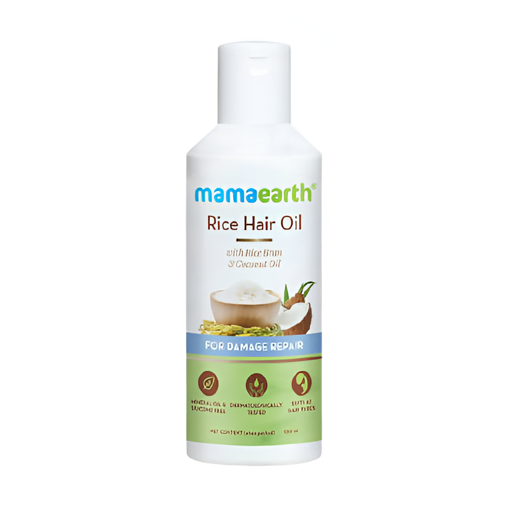 Mamaearth Rice Hair Oil with Rice Bran & Coconut Oil For Damage Repair -150 ml