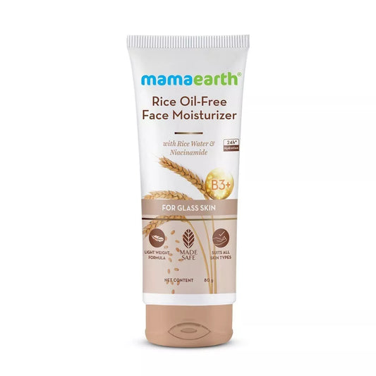 Mamaearth Rice Oil-Free Face Moisturizer – Lightweight Hydration for Clear Skin