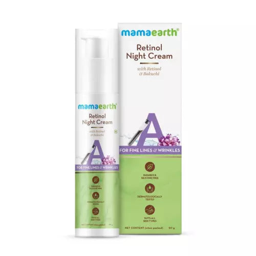 Mamaearth Retinol Night Cream – Anti-Aging & Skin Renewal Care