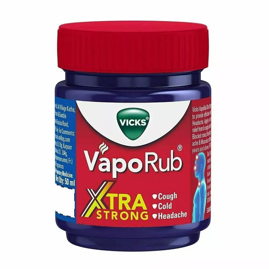 Vicks VapoRub Red Xtra Strong Cough Cold Headache Blocked Nose 50ml